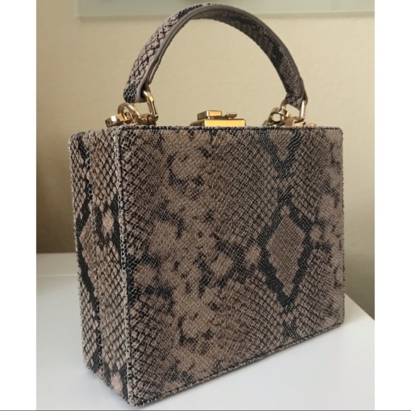 Free People Handbags - Free People Mini Suitcase Croc Bag